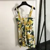 Rose Print Sling Dresses For Women Fashion Luxury Party Sexy Skirts Vacation Style Short Dress Clothing