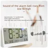 Desk Table Clocks 8001-EN Multifunctional Digital Clock LED Brightness Adjustable Temperature Humidity Displaying Alarm Clock with Dual Alarms