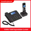 Accessori D2002 TAM Sistema telefonico con cavo/cordless espandibile TAM con ID chiamante/telefonata di chiamata e portatile 8 lingue per ufficio