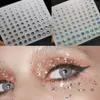 Tattoo overdracht kristal tattoo sticker glitter eyeliner wenkbrauw make -up gezicht ogen diamant tijdelijke tattoo rock rhinestone 3D eyeliner stickers 240426