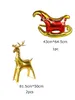 Party Decoration 3st Gold Christmas Elk Balloons Xmas Sleigh Ballon Year Decorations Navidad 2024