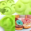 Moldes 3D Silicone Donut Mold 4 Bolas Bolo Banco de Folas para Mufos de Pases Muffins Cocola Sobremsert Donut Maker Kitchen Tool Acessorie