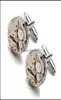 Link per cuffie Clasps Tacks clip reale non funzionali movimenti orologi gemelli per uomini polsini per camicia per gioielli in acciaio inossidabile cuf 27975870719