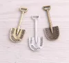 30st Vintage Charms Shovel Pendant Three Color Fit Armband Halsband Diy Metal Jewelry Making5644699