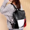 Mochila estilo Lykanefu Bolsa de mosaico ESTICA Mujeres de cuero Mochilas para chicas adolescentes mochila anti-theft mochila