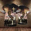 Tactical T-shirts US military flag printed summer mens T-shirt camouflage pattern oversized short sleeved classic retro outdoor speed suit 240426