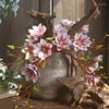 Fiori decorativi 1/3 pezzi Artificiale Magnolia Bouquet Real Touch Disposizione floreale Office Home Office Soggio