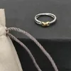 Rings Worked Women Designer intrecciato Uomini Gioielli Fashion per Cross Classic Ropper Ring Wire Vintage X Engagement Anniversary Gift