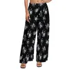 Women's Pants Colorful Flower Print Womens Tropical Floral Bird Leaf Street Wear Trousers High Waisted Trendy Wide Leg Gift Idea