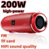 CAIXA DE SOM BLUETOOTH 200W High Power Portable Bass Outdoor Wireless Audio 3DサラウンドBluetoothスピーカーTWS/FM/VOICE PROM