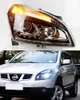 Señal de giro del automóvil Lámpara de haz alta para Nissan Qashqai 2007-2016 LED BEARLA LED Altima Daytime Running Head Light Lens