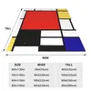 ブランケットモンドリアンクリエイティブデザインライト薄い柔らかいフランネルブランケット幾何学的なプライマリカラー芸術的ミニマリストカラフルなモダンアブストラクト