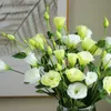 6PCS/lot European Artificial Flowers 3Heads Eustoma Silk Flower Fake Gradiflorus Lisianthus Fall Wedding Home Decoration 240415