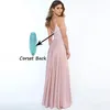 Party Dresses Sweet Designer V Neck High Slit Floor Length Bridesmaid Dress 2024 A Line Wedding Banquet Satin Birthday Evening