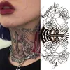 Tattoo Transfer Waterproof Temporary Tattoo Sticker Satan Lucifer Circle Steering Fake Tatto Flash Tatoo Gothic Hand back Art for Boy Women Men 240426