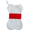 Figurine decorative Sublimation Blank Hosso Shape Stocking Calza di biancheria Calzini Sacchetti regalo DECORAZIONI DELL'APPLOGGIO