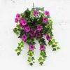 Decorative Flowers Artificial Silk For Table Decoration Fake Vine Petunia Rattans Wedding Home Party DIY Hanging Basket Decor