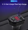 RGB Color Dual USB Bluetooth Car kit com transmissor FM e função de mp3 player zz