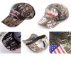 Camo Donald Trump Hat Make America Great Maga Caps USA Flag 3D Embroidery Letter Snapback Camouflage Mens Baseball Cap för kvinnor D1152032