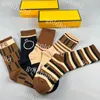 Classic Mens Sport Socks Luxury Brand Tube Socks Designer Letter Borduur Sock Five Paren