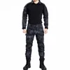 Tactical T-shirts Summer Tactical Set Outdoor Hunting Set Clothing G3 Training Uniform Tactical Hiking Camo Shirt Cargo Pants 240426