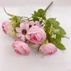 Fiori decorativi artificiali seta rosa fiore peonia idrangea matrimonio da sposa da sposa forniture per la festa soggiorno domestico soggiorno domestico