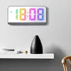 Desk Table Clocks Colorful Digital Alarm Clock Fonts Led Large Character Electronic Bedside Table Alarm Clock Alarm Settings Table