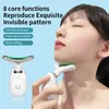 Dislèvement de rides microcourrentes électriques LED PON Face Neck Beauty Device pour la femme EMS LEVING THERMIN