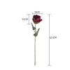 Decorative Flowers Roses Artificial Rose Flower Branch Red Realistic Fake For Wedding Home Decoration