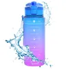 Zorri 500/700 / 1000 ml Plastique Gradient Plastic Bouteilles à eau Cycling Outdoor Shaker Busting Bottles BPA BING VERIEUR DE FEUILLE GRATUIT 240416