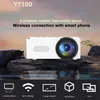 Projectors YT100 Small wireless connection mobile phone projector home theater mobile power supply available built-in audio