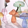 Vases transparent en verre de champignons vase créatif mini bouteille de fleur de bourge