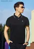 Herren-T-Shirts Herren Lapel Business Shirt Frühling/Sommer modische, ungezwungene Kurzärmelsportsportarten schnell Trocknen und atmungsaktives Polo-T-Shirt Q2404261