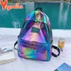 Backpack Style Yogodlns Waterproof Laser Backbag Women Shoulder Bag Preppy Holographic School Bags For Teenage Girls Travel