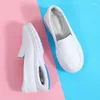 Casual Shoes Summer Genuine Leather Women's Swing Work All Single Star Wedges Black White Platform Womens