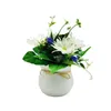 Decorative Flowers Artificial Potted Flower Elegant Plants For Home Office Decor 5 Head Table Centerpiece Indoor