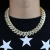 19mm Iced Out Big Heavy Chunky Cuban Rapper Necklace Hiphop Gold Silver Color Zirconia Cz Jewelry Choker for Men Boy