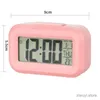 Skrivbordsklockor mini digital klocktemperatur fuktighet bärbar bordsklocka termometer hygrometer 12/24 timmar batteri opererad LED -klocka