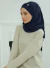 Hijabs Capas de hijab interiores convenientes Musulmán Bonte de moda Subscarf para mujeres Turbante casual transpirable suave y transpirable Mujer D240425