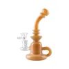 Paladin886 GB046 Colored Glass Bong Dab Rig Smoking Pipe About 18.5cm Height Bubbler Water Bongs 14mm Male Quartz Banger Nail Tobacco Dome Glass Bowl