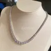 Collana da tennis moissanite per donne 3-5 mm Gradiente Diamond Collane 925 Silvering Neck Chain Gifts per Lady