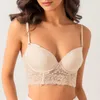 Bras Womens u -форма красивая спина Бюстгальтер Большой тонкий тонкий толкай больший грудь маленький французский брюш Пара Мухер для женщин