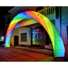 12 m szerokości (40 stóp) Outdoor Wedding Event nadmuchiwalny łuk Rainbow z LED Lights Duże kolorowe wejście do łuku Balon Bezpłatna dmuchawa