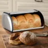 Bins Stainless Steel Bread Box Large Capacity Cake Bin Dustproof Food Organizer Bakery Storage Container For Keeping Fresh 2021