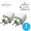 Home Athom préflassé ESP32C3 Tasmota WiFi Plug fonctionne avec Matter Home Assistant Assistant Consommation de la consommation 16A