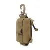 Sacs Tactical Edc Pouchage Zipper Carte Key Holder Pouche à sacs Coin Pursets Military Small Bag Organisateur pour hommes et femmes Randonnée en plein air