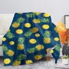 Couvertures d'automne hivernale couverture ananas de serviette mince canapé de serviette couvre à genoux microfibre solide