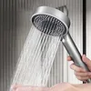 Cabezales de ducha de baño espesor mejorado 5 modos lluvia de la cabeza de ducha alta presión redonda de ducha de ducha de color negro baños de spa accesorios de baño accesorios