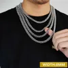 STARDS HIP HOP TRIPLE Geplaatste roestvrijstalen sieraden Ice Cardena Hombre Miami Cuban Chain ketting 240424