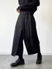 Taille plus taille pour hommes élastiques pantalons de cargaison de jambe larges décontractés multi-poches pantalons longs hipster 240423